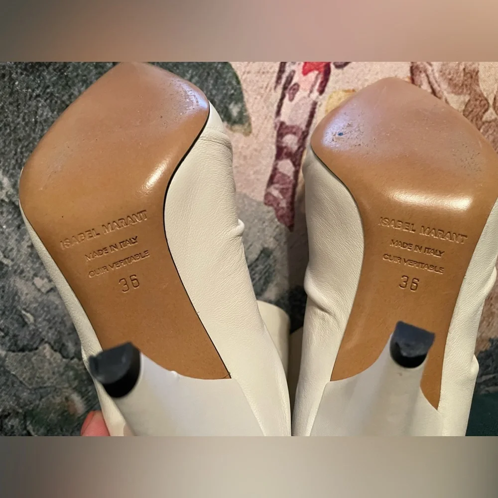Isabel Marant Ruched Leather Lasteen Ankle Boots. Preloved 🤍 - Picture 9 of 11